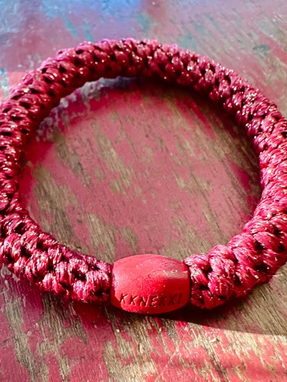 NWT 4-Bundle Authentic Original KKNEKKI Hair Ties/Elastics in Reds!